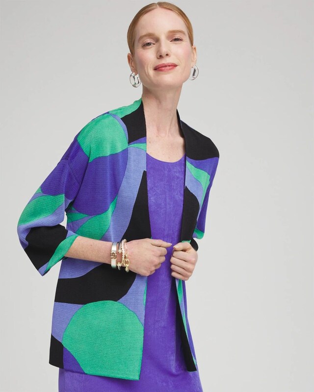 Travelers Abstract Kimono Cardigan - image 1